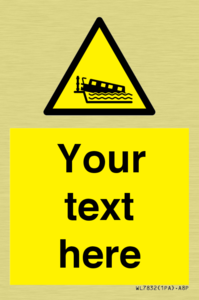 Custom warning grounding narrow boat on lock cill